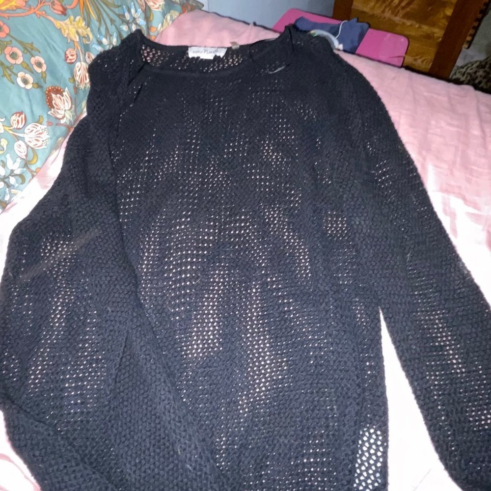 Simply Noelle Black Mesh Top